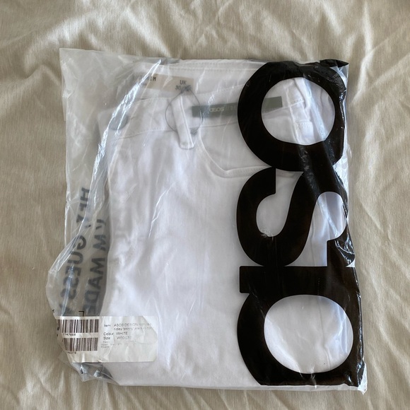 ASOS white Ridley skinny high rise jeans brand new size 32W and 30W available - Picture 4 of 6